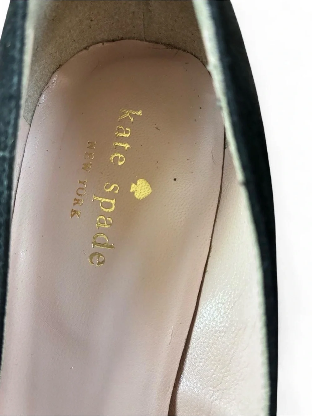 Kate Spade Suede Side 8 sparkle Block heel